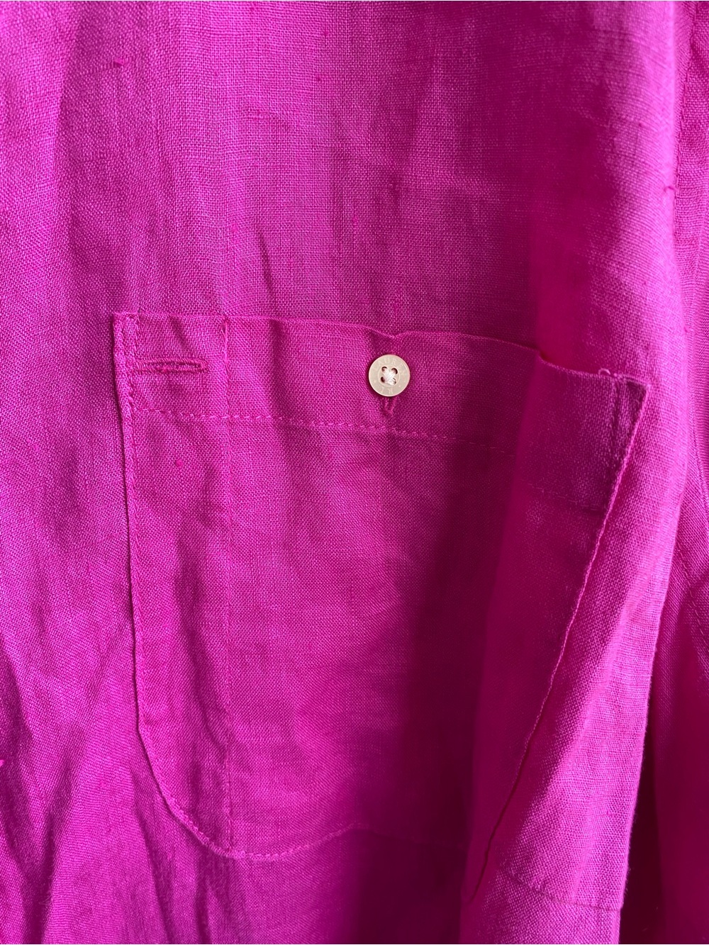 Lauren Ralph Lauren Linen Button-Down Shirt in Bright Fuchsia - 3X New with tags - Picture 7 of 9